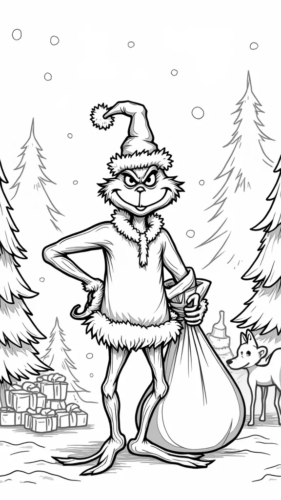 les coloriages de grinch imprimables